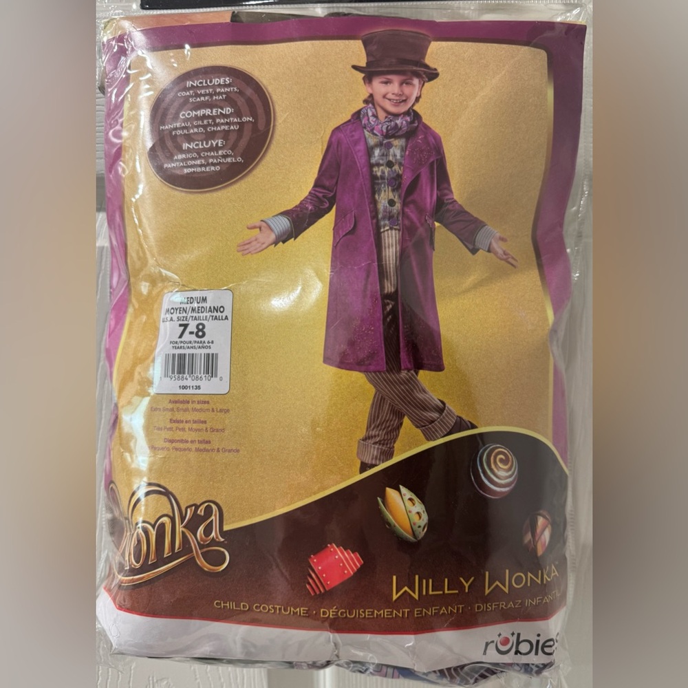 Rubie's Willy Wonka Kids Costume - Purple and Brown